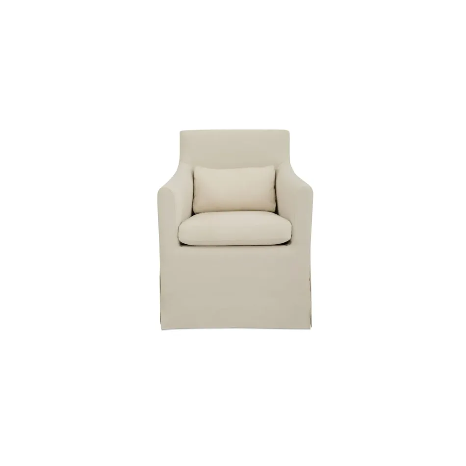 Lydia Cream Outdoor Slipcover Dining Chair