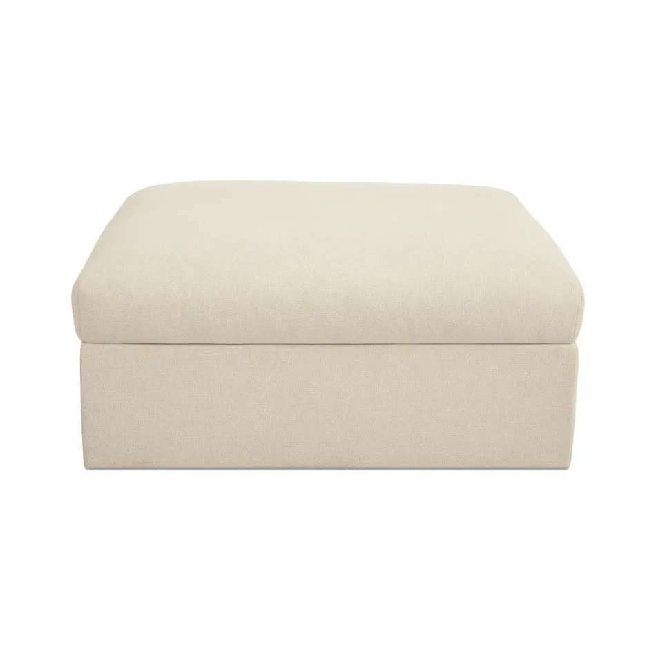 Swift Light Beige Storage Ottoman