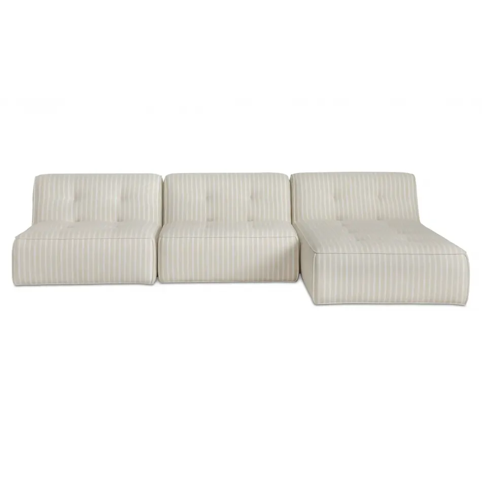 Sunseeker Brown Stripe 3 Piece Outdoor Lounge