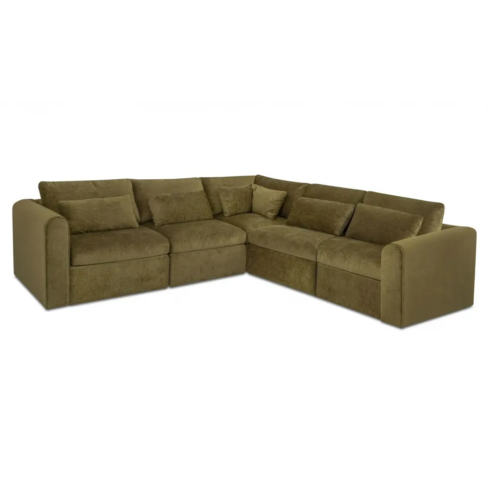 Swift Dark Green Classic L Modular Sectional