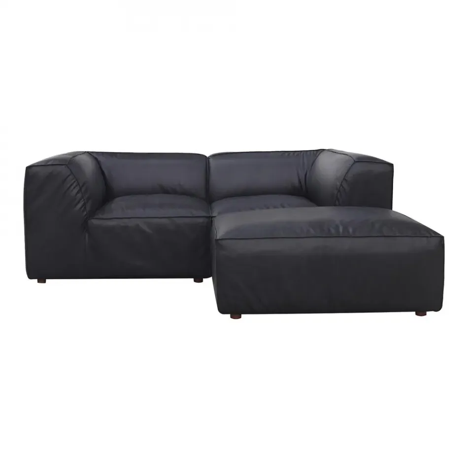 Form Nook Modular Sectional Vantage Black Leather