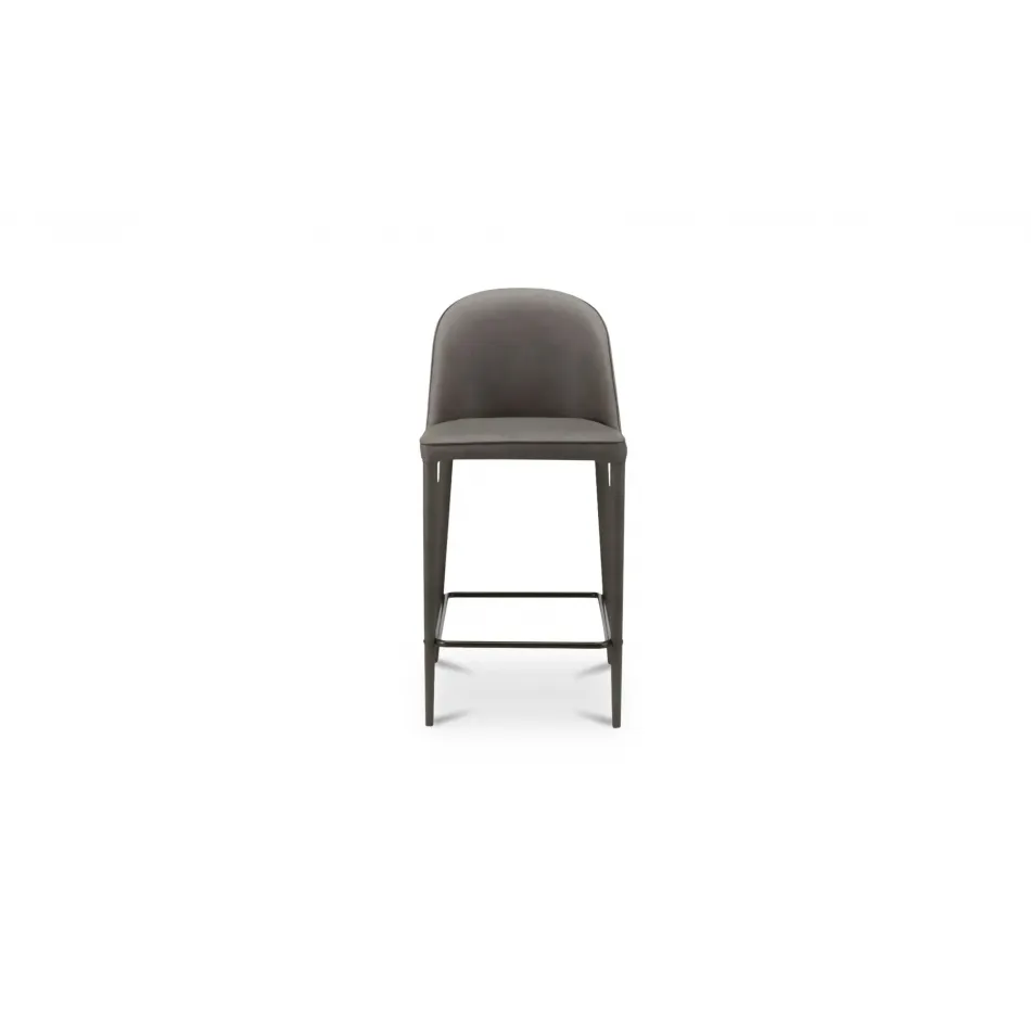 Burton Grey Vegan Leather Counter Stool