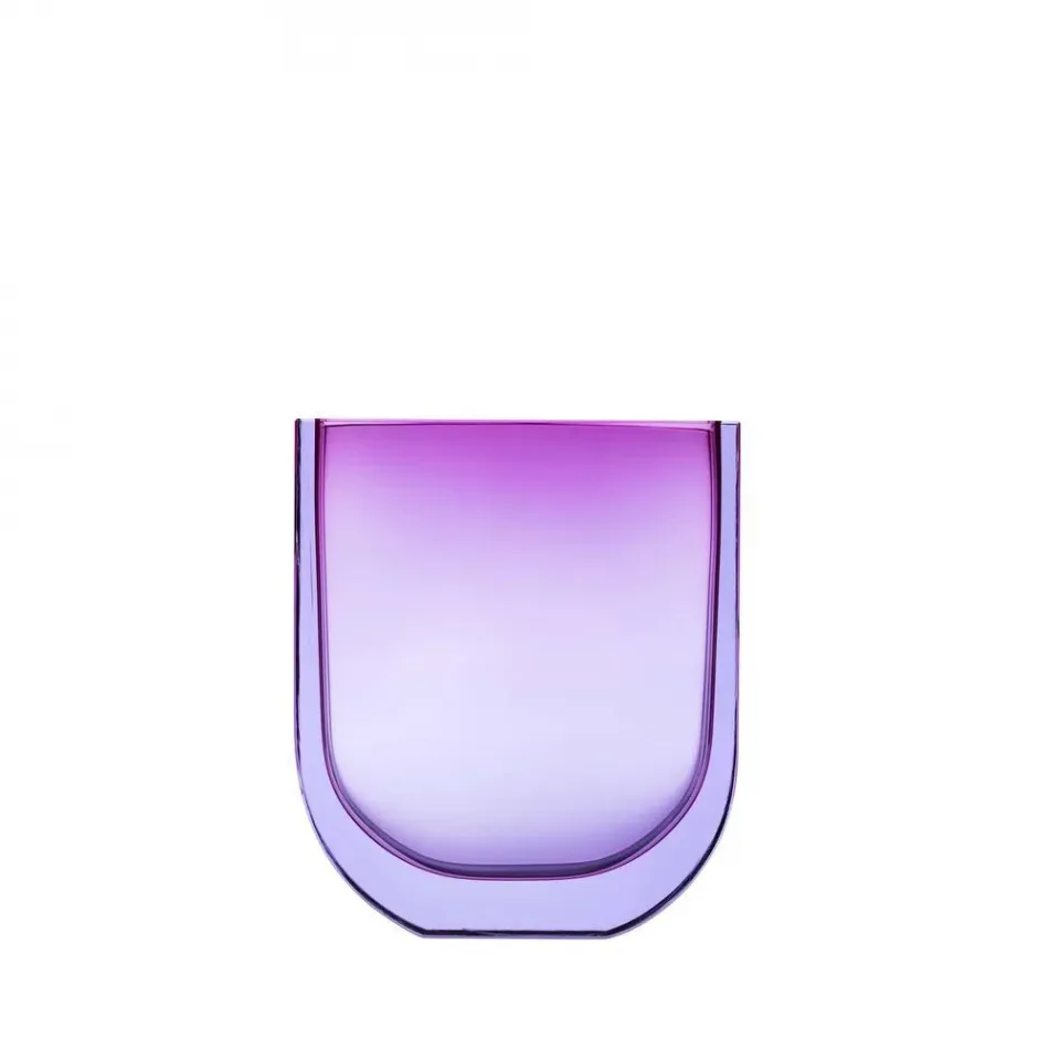 Four Seasons Underlaid Vase Alexandrite Rose Lead-Free Crystal, Cut 24 cm