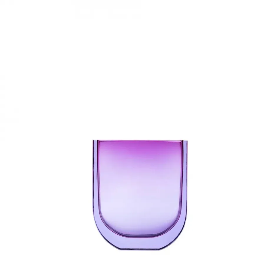 Four Seasons Underlaid Vase Alexandrite Rose Lead-Free Crystal, Cut 16 cm