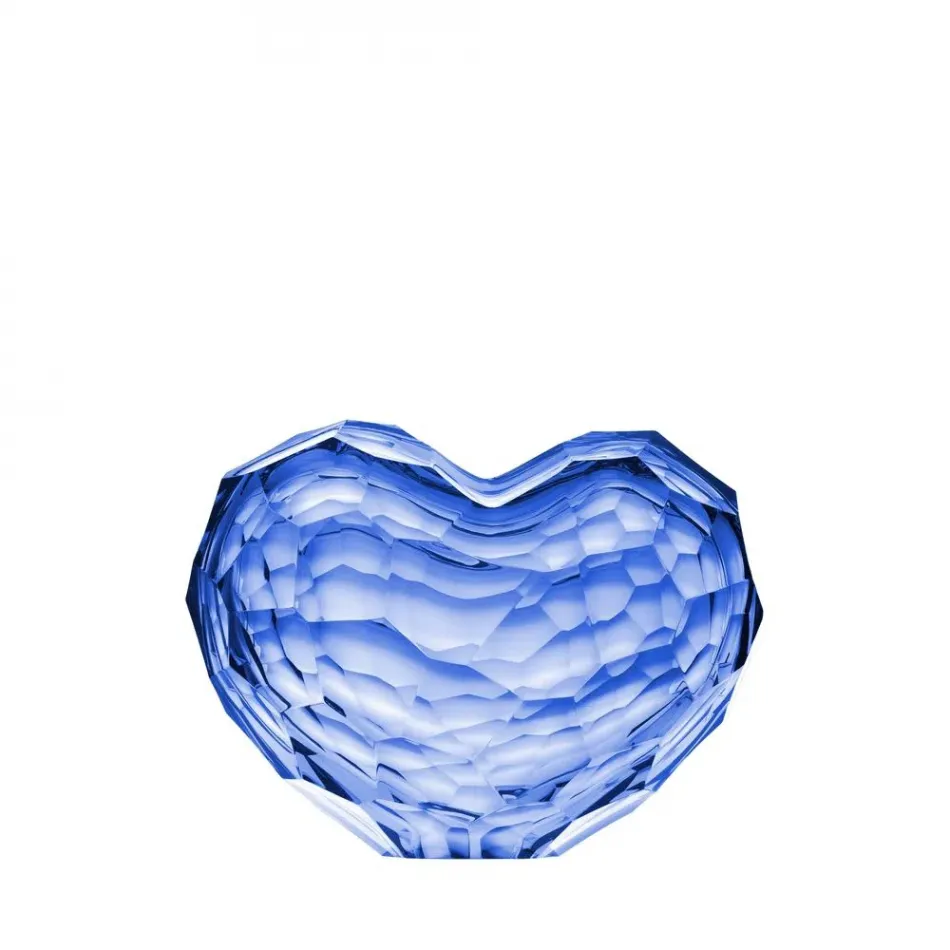 Heart Aquamarine Lead-Free Crystal, Cut Object