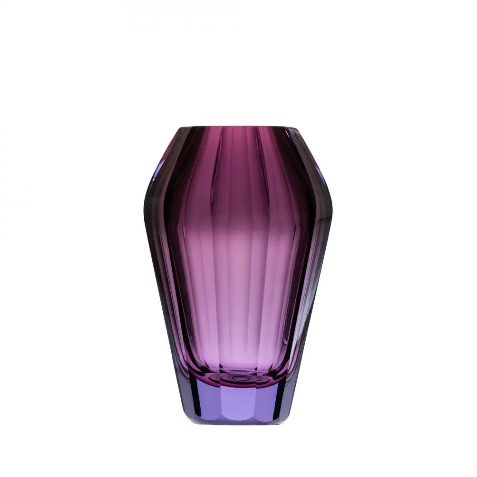 Diva Underlaid Vase Alexandrite Amethyst Lead-Free Crystal, Cut 20 cm