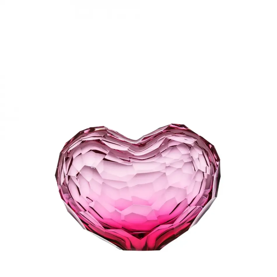 Heart Rose Lead-Free Crystal, Cut Underlaid Object