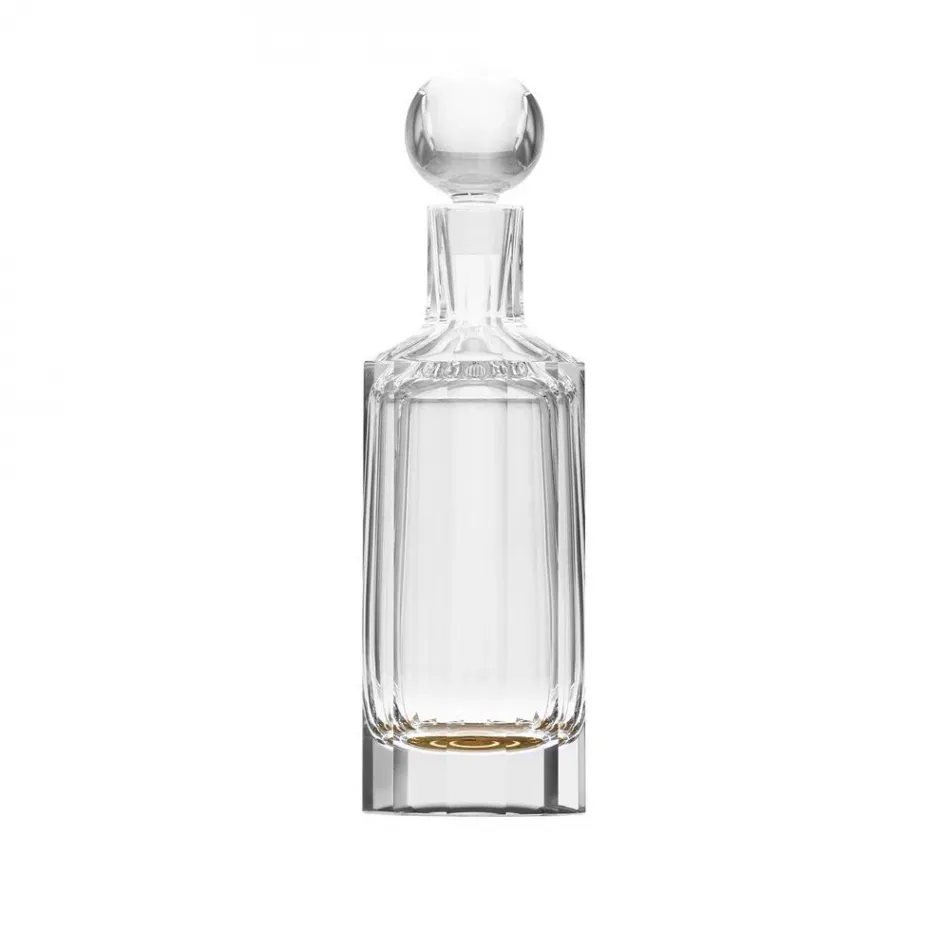 Solaris /I Decanter Clear Lead Free Crystal, Cut, 24-Carat Gold 750 ml