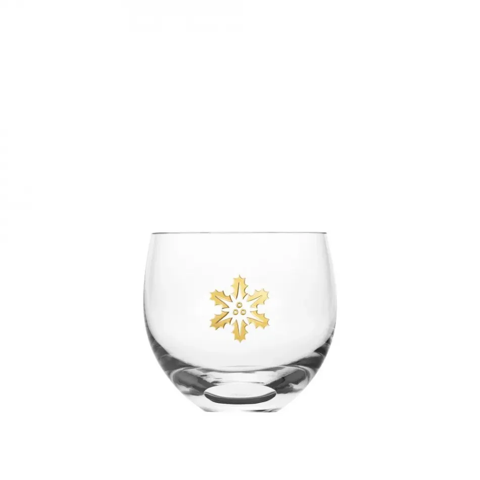 Culbuto Glass 100 ml, Holly Flower, Set of 2 pcs Clear
