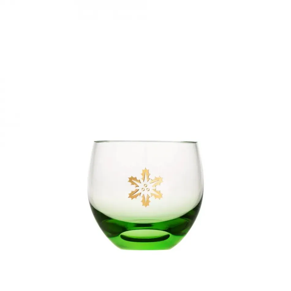 Culbuto 2 Pcs Set Ocean Green Lead-Free Crystal, Sandblasting, Gilded Holly 1 100 ml