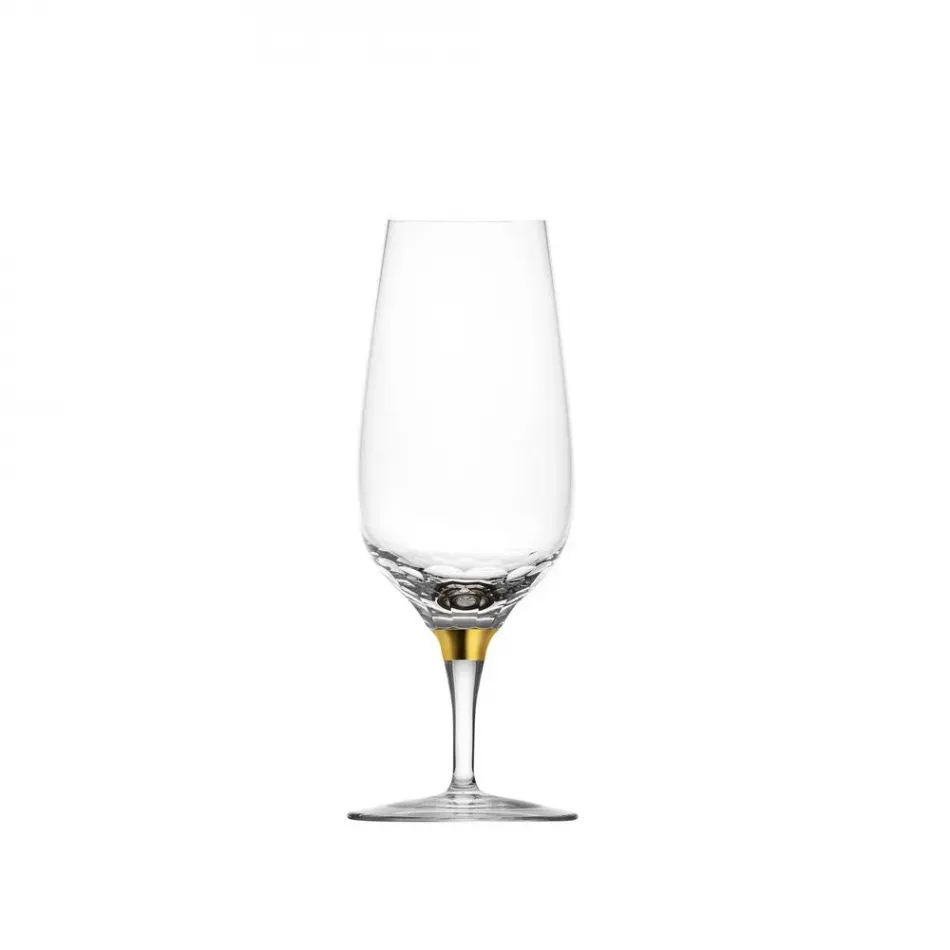 Jewel Goblet Clear, Cut, 24-Carat Gold (Wide Border) 380 Ml