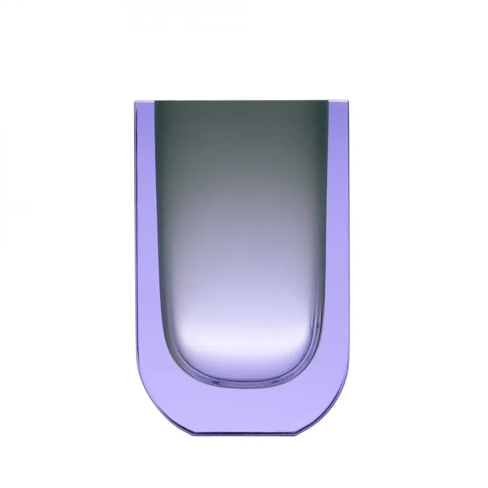 Four Seasons Alexandrite Jade Green (Spring) Lead-Free Crystal, Cut Underlaid Vase 29,0 cm
