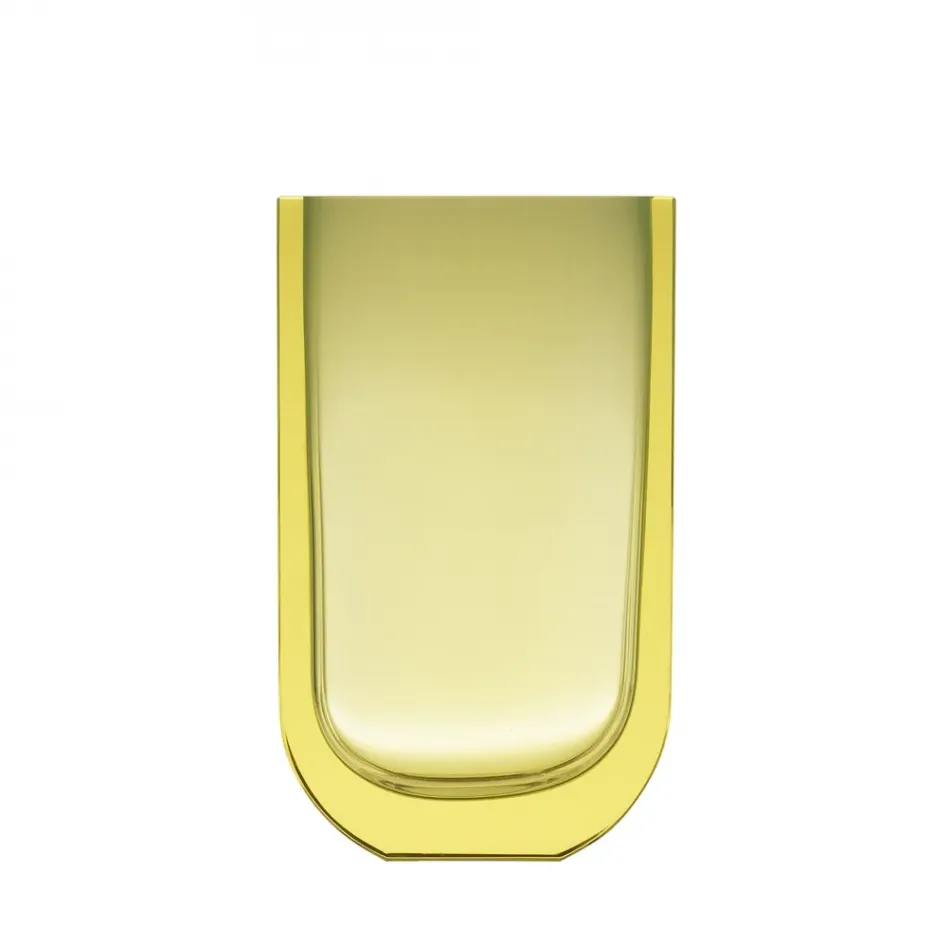 Four Seasons Eldor Jade Green (Autumn) Lead-Free Crystal, Cut Underlaid Vase 29,0 cm