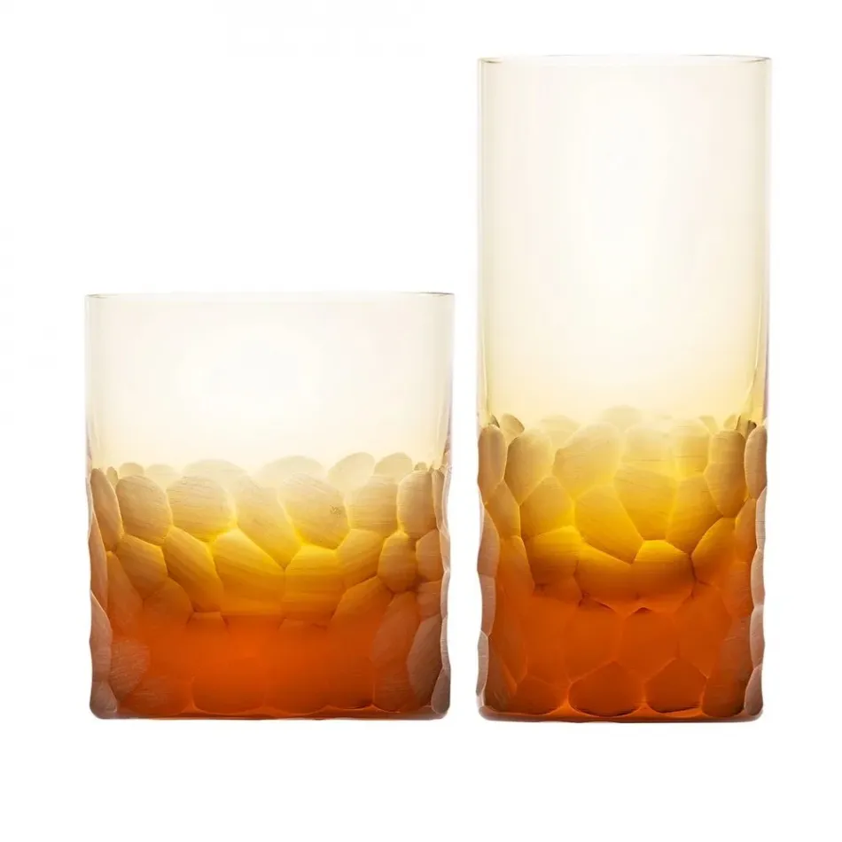 Whisky Set Pebbles Set Of 2 Glasses Topaz