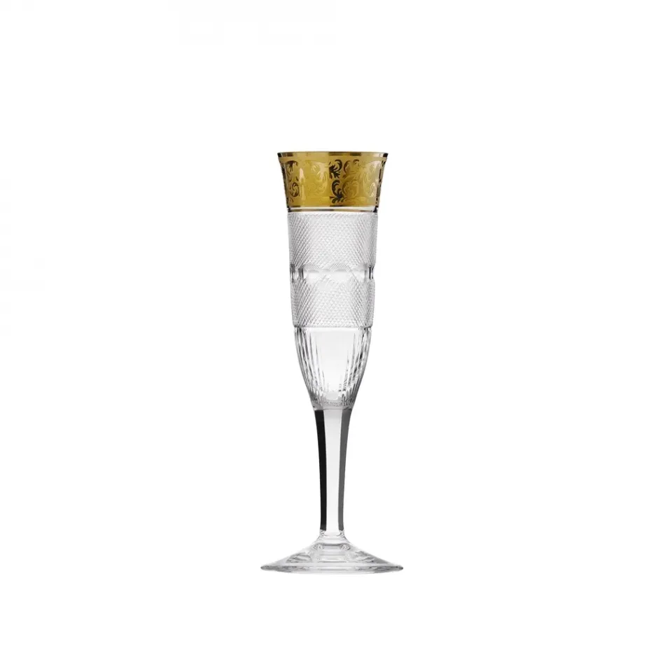 Splendid Goblet Clear, Cut, 24-Carat Gold (Relief Decor) 140 Ml