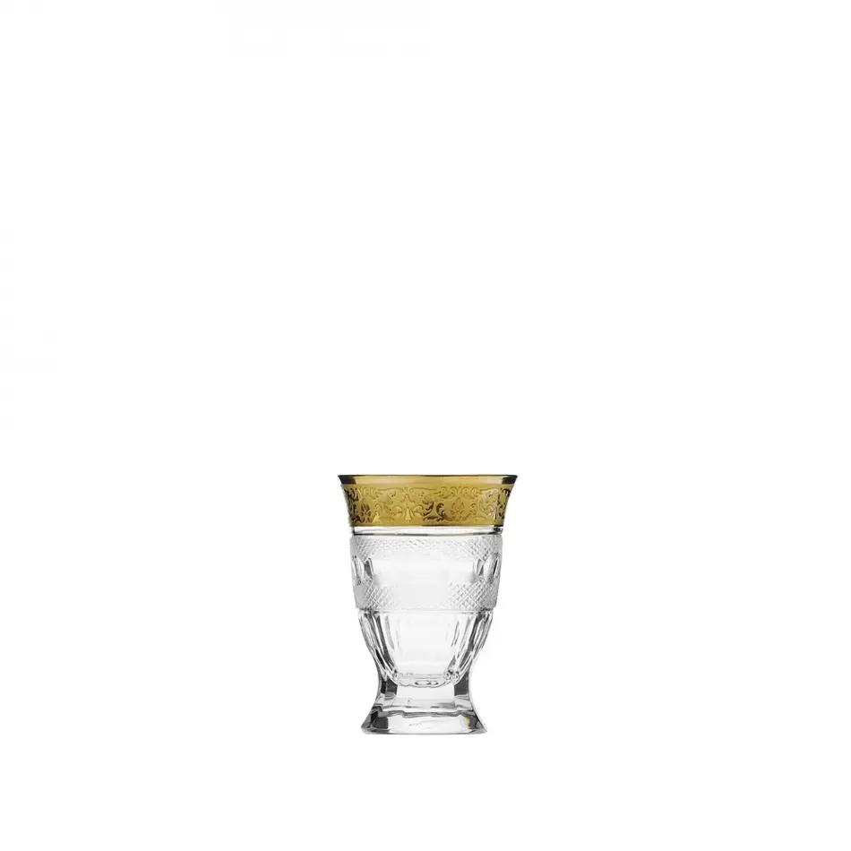 Splendid Clear Lead-Free Crystal, Cut, 24-Carat Gold (Relief Decor) Tumbler For Distillate 40 ml
