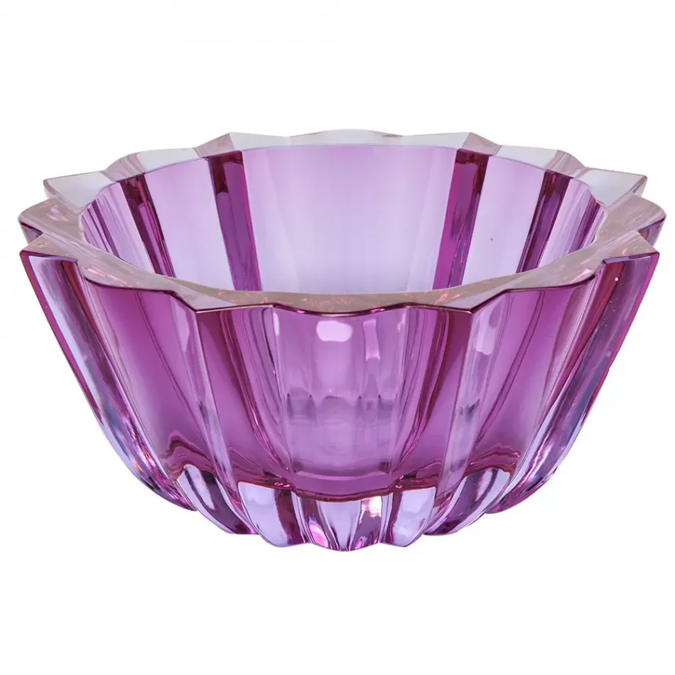 Sweet Underlaid Bowl Alexandrite Rose Lead-Free Crystal, Cut 28.5 cm