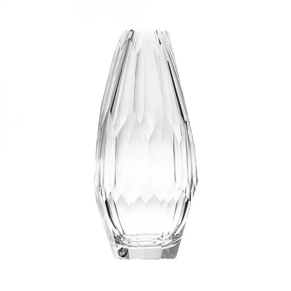 Cubism Vase Clear Lead-Free Crystal, Cut 30 cm