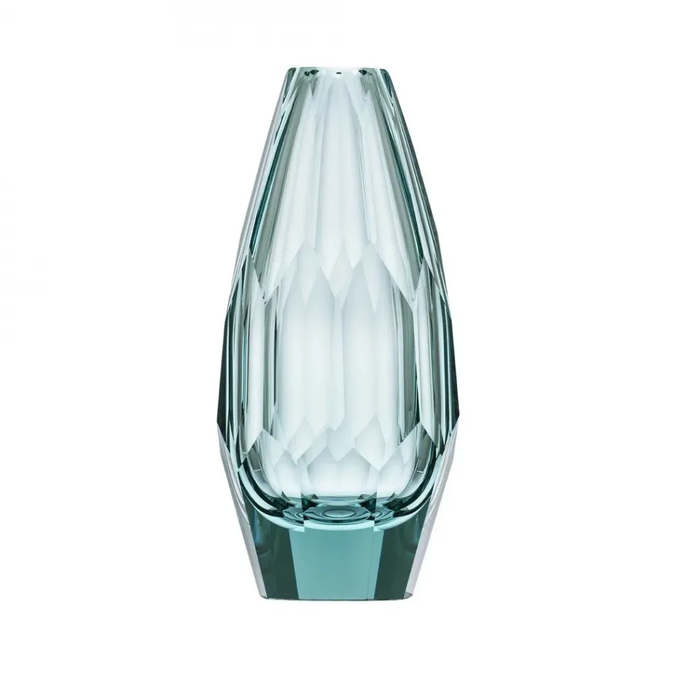 Cubism Vase Beryl Lead-Free Crystal, Cut 30 cm