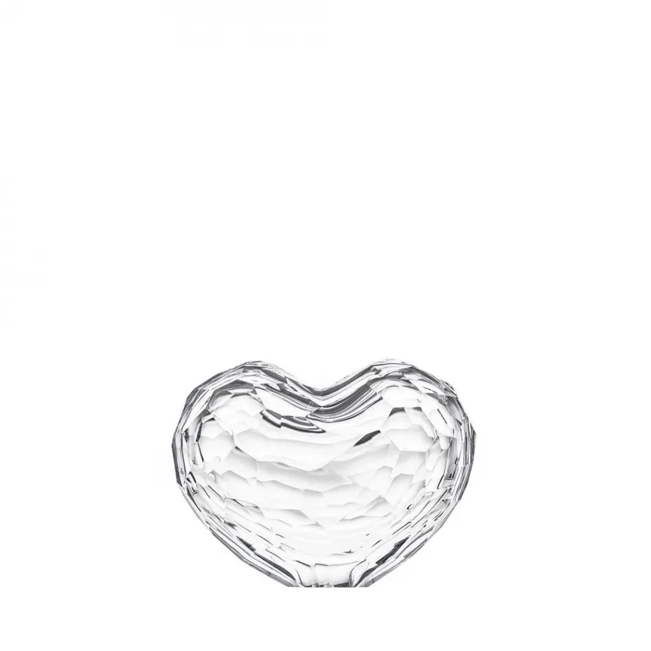 Heart Object Clear Lead-Free Crystal, Cut 10 cm