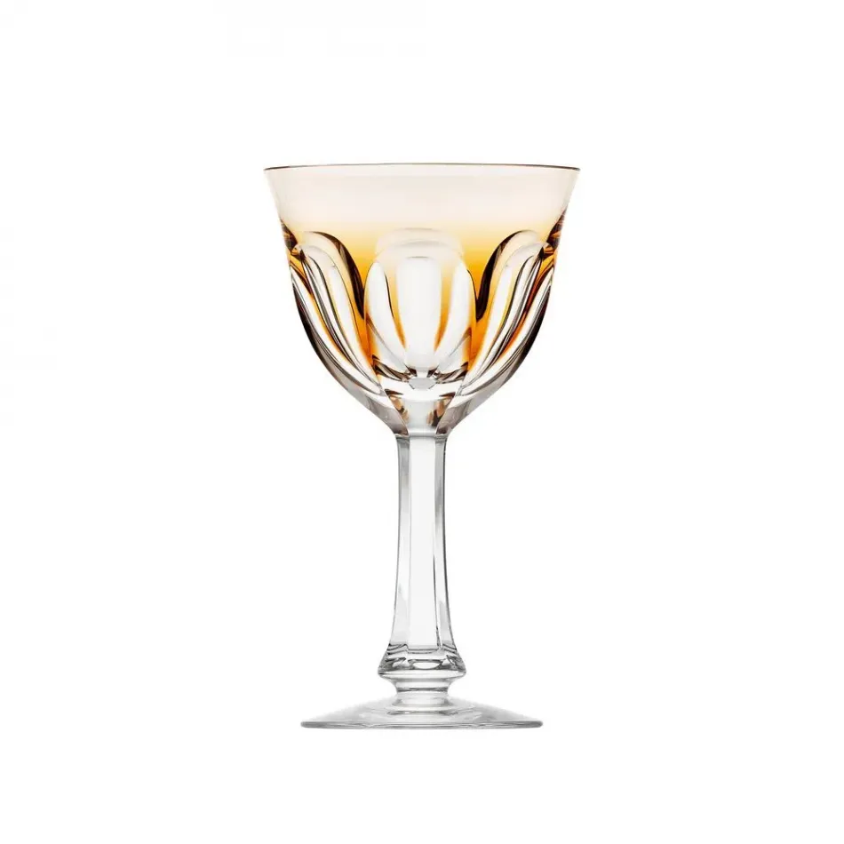Lady Hamilton Overlaid Goblet White Wine Aurora Lead-Free Crystal, Cut 210 ml