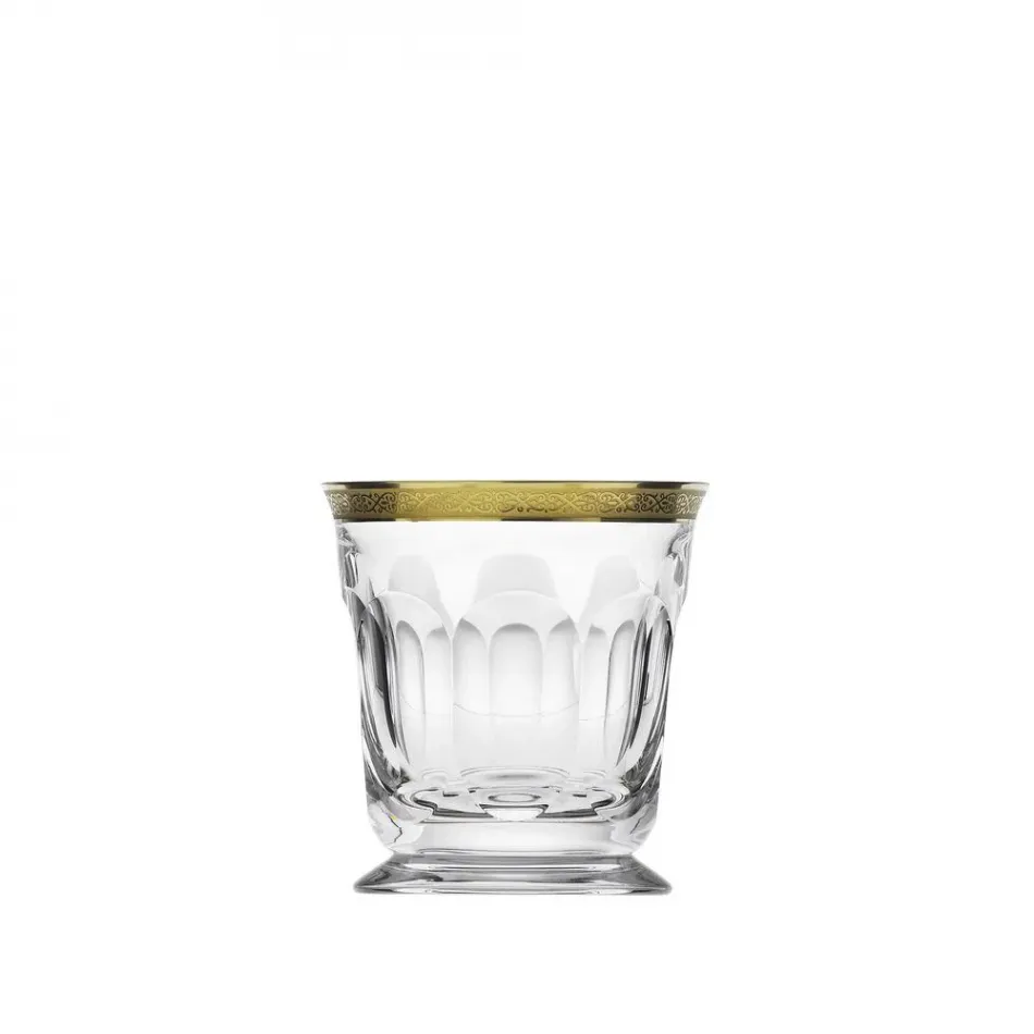 Lady Hamilton /O Tumbler Water Whisky Clear Lead-Free Crystal, Cut, 24-Carat Gold (Relief Decor) 370 ml