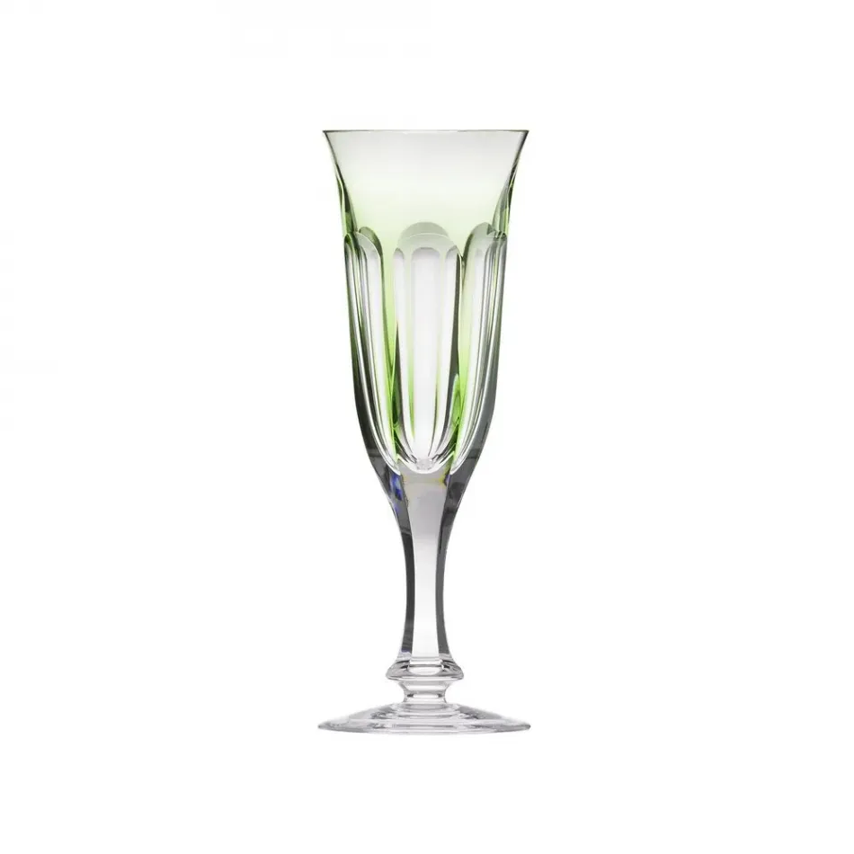 Lady Hamilton /Xx/F Overlaid Goblet Champagne Green Lead-Free Crystal, Cut 140 ml
