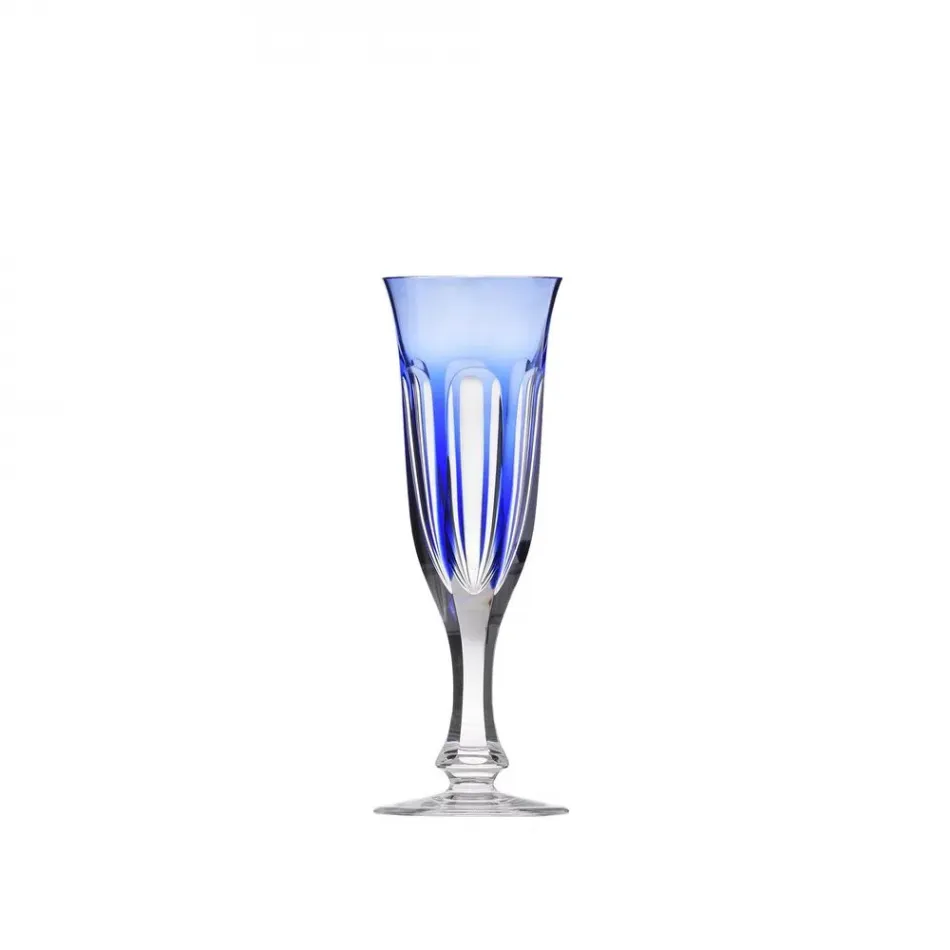 Lady Hamilton /Xx/F Overlaid Goblet Champagne Blue Lead-Free Crystal, Cut 140 ml