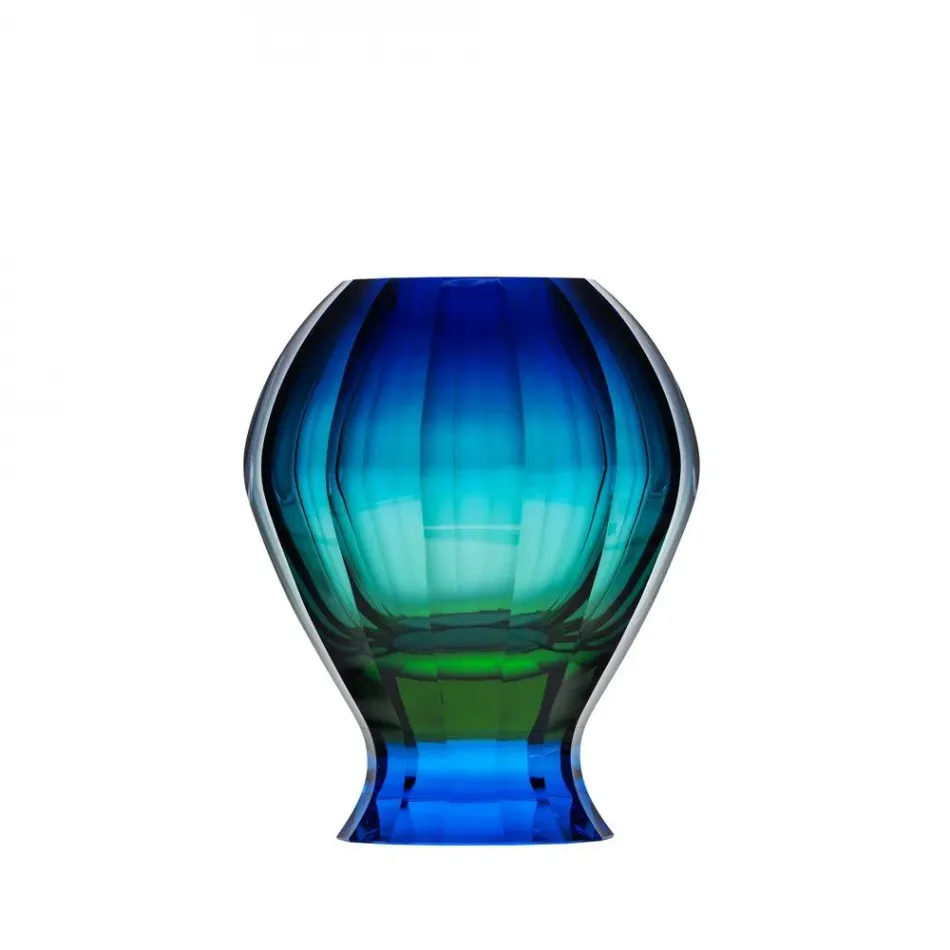 Merenga Combination Of Colors Lead-Free Crystal, Cut Edges, Bonded Parts Underlaid Vase 26,0 cm