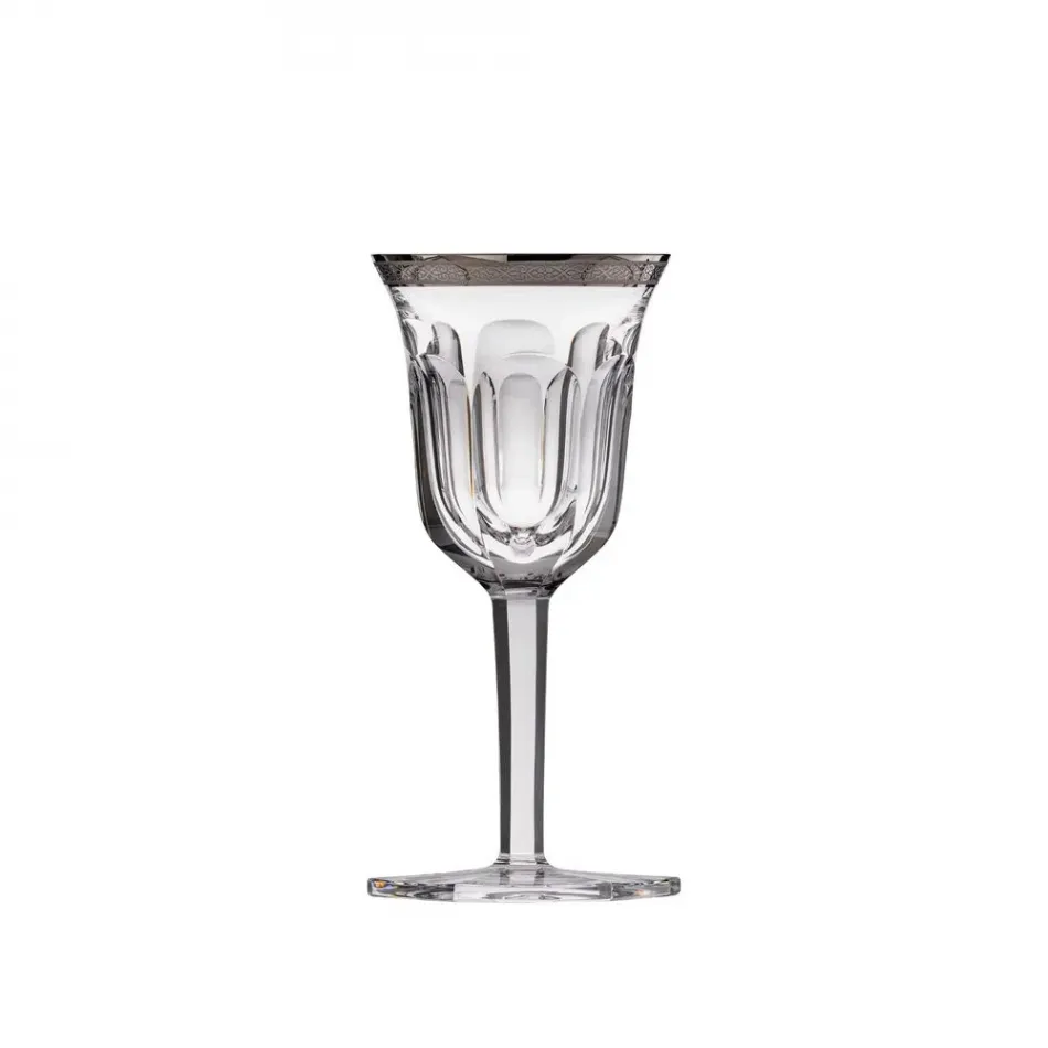 Pope /Xx Goblet Red Wine Clear Lead-Free Crystal, Cut, Platinum (Relief Decor) 280 ml