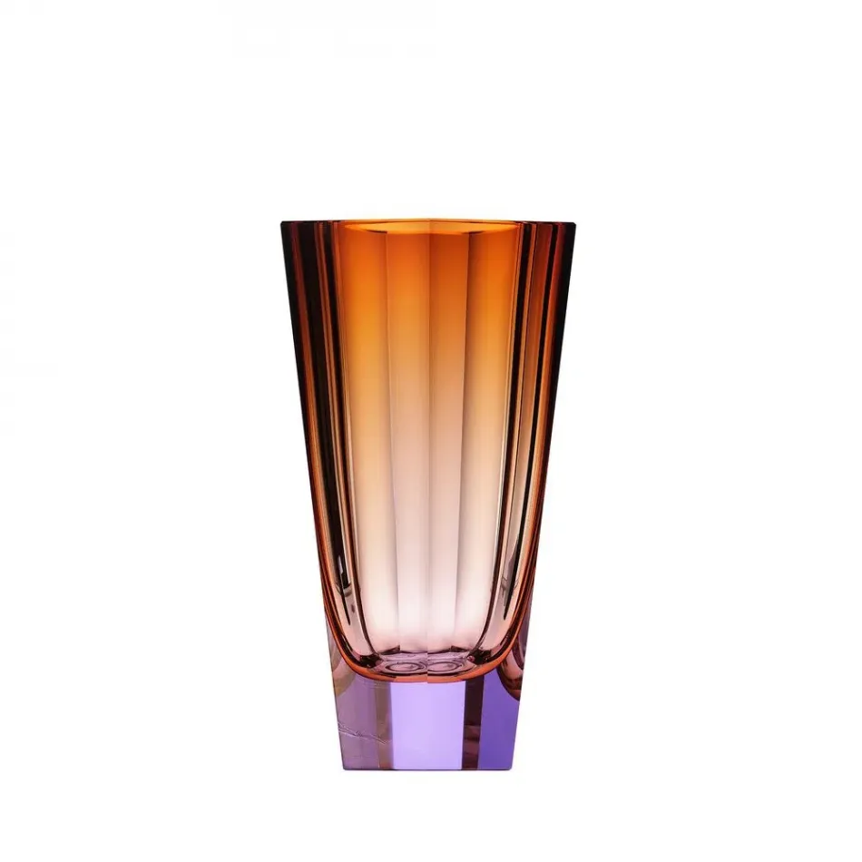 Purity Underlaid Vase Alexandrite Aurora Lead-Free Crystal, Cut 22.5 cm