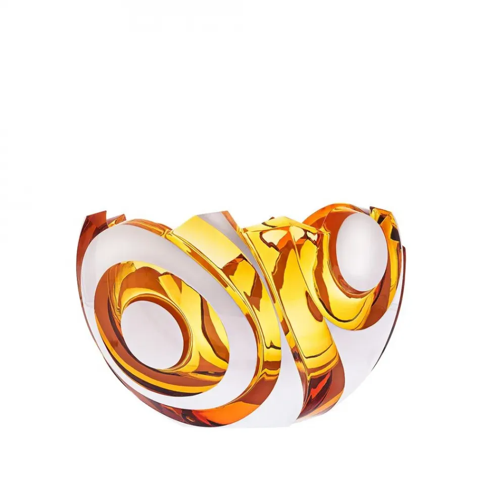 Rouge Overlaid Bowl Topaz Enamel, Special Cut 25 Cm