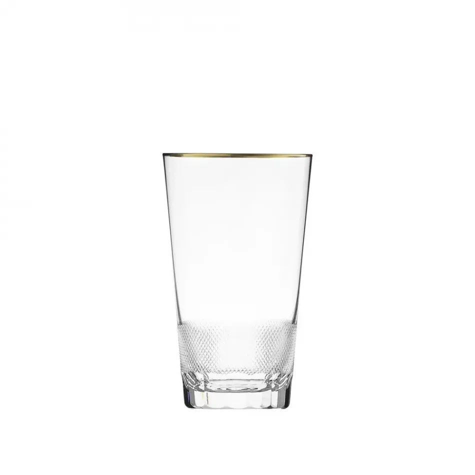 Royal /I Tumbler Water Clear Lead-Free Crystal, Cut, 24-Carat Gold (Thin Line) 300 ml