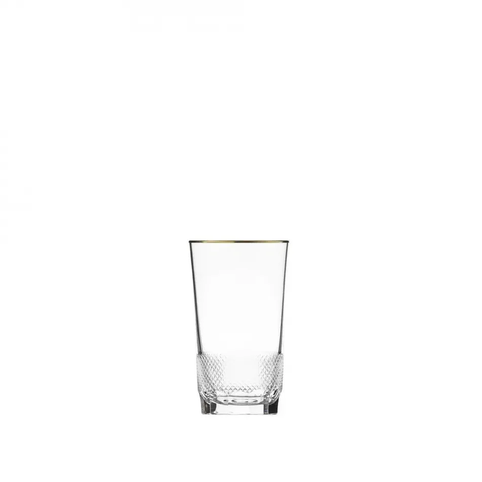Royal Tumbler Spirits Clear, Cut, 24-Carat Gold (Thin Line) 70 Ml