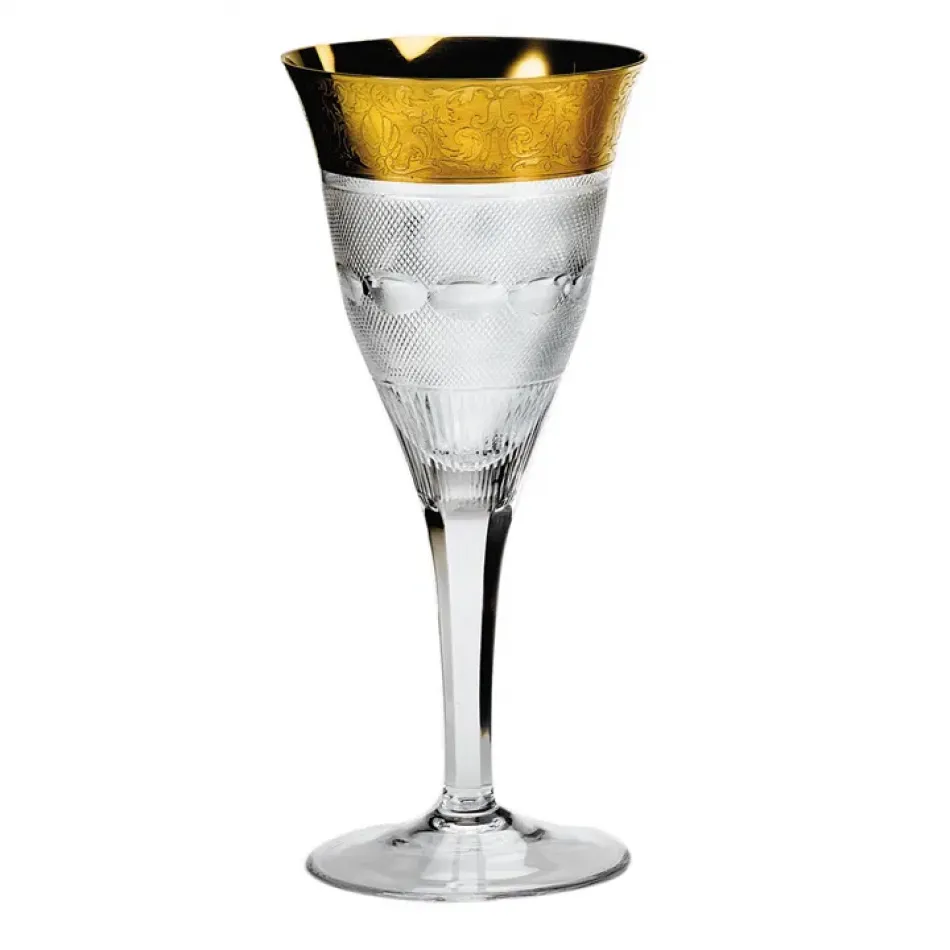 Splendid Clear Lead-Free Crystal, Cut, 24-Carat Gold (Relief Decor) Tumbler Water