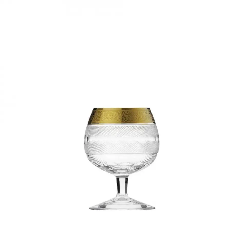 Splendid /Ii/10160 Brandy & Cognac Clear Lead-Free Crystal, Cut, 24-Carat Gold (Relief Decor) 320 ml