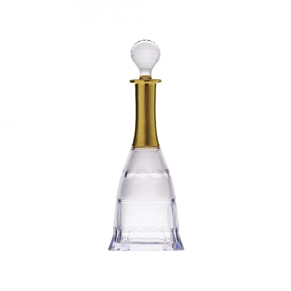 Splendid /I Decanter Wine Clear Lead-Free Crystal, Cut, 24-Carat Gold (Relief Decor) 1000 ml