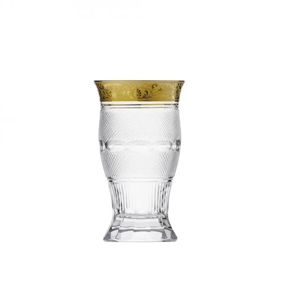 Splendid Clear Lead-Free Crystal, Cut, 24-Carat Gold (Relief Decor) Tumbler Water 180 ml
