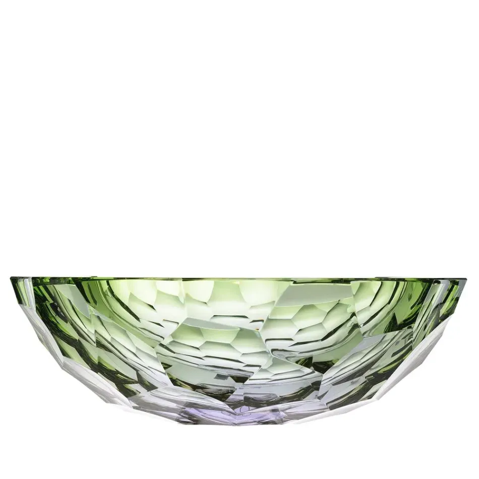 Stones Underlaid Bowl Alexandrite Reseda, Cut Polished Pebbles 35 Cm