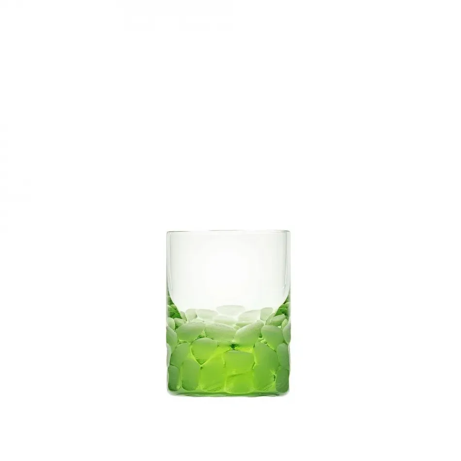 Whisky Set Ocean Green Lead-Free Crystal, Cut Pebbles Tumbler For Distillate 60 ml