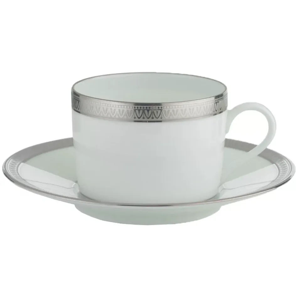 Malmaison Platinum Tea Cup And Saucer