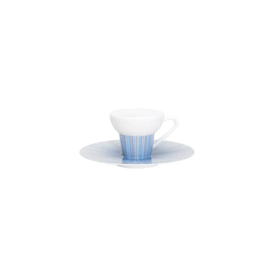 Cape Cod Indigo Platinum Demitasse Cup And Saucer