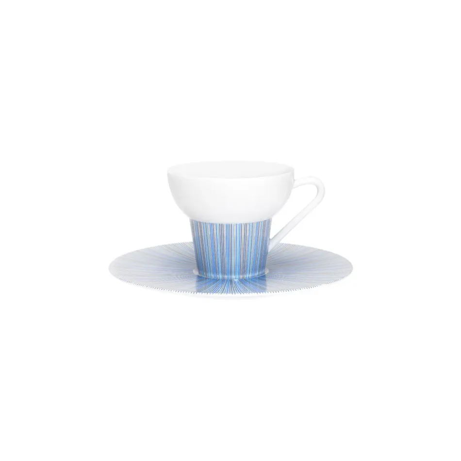 Cape Cod Indigo Platinum Tea Cup And Saucer