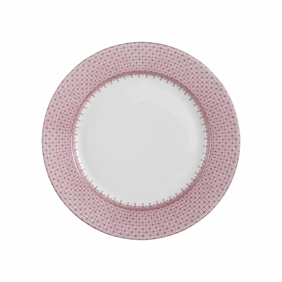 Pink Lace Dessert Plate 8.5"