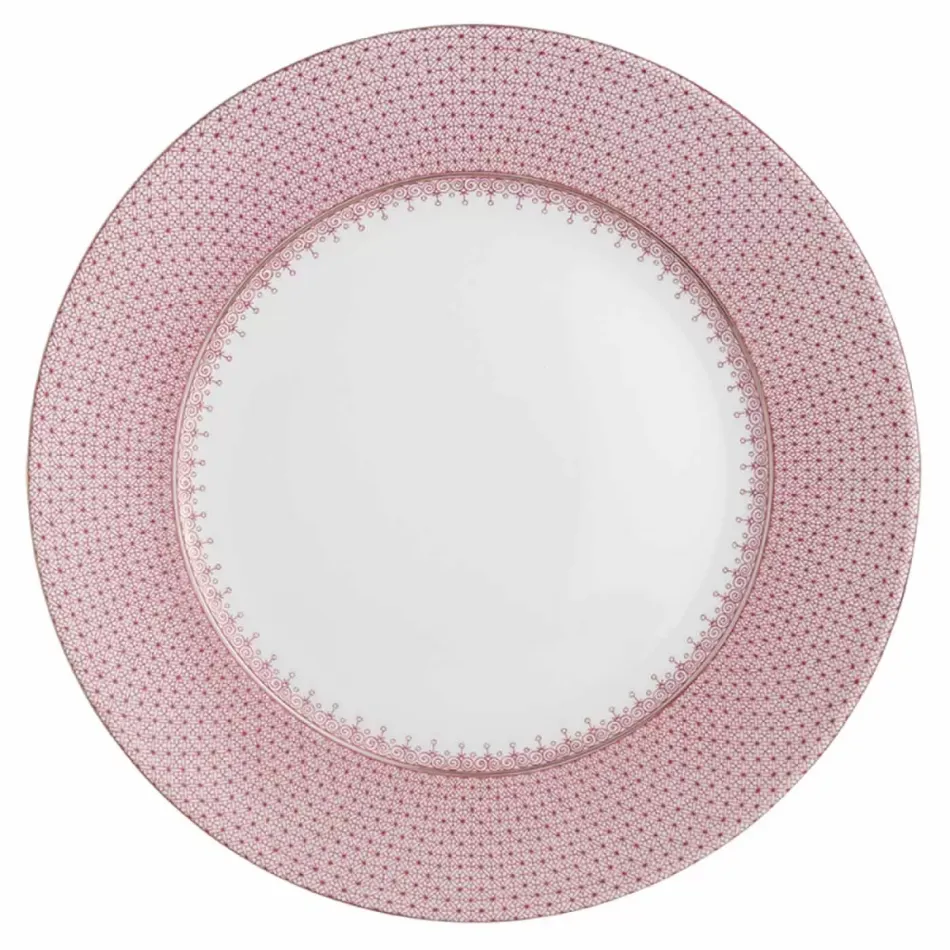 Pink Lace Service Plate 12"