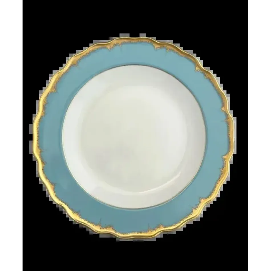 Chelsea Feather Turquoise Dinner Plate 10"
