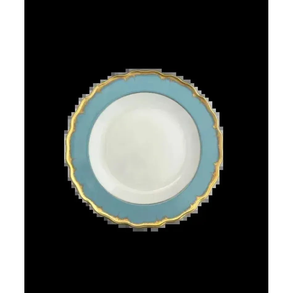 Chelsea Feather Turquoise Bread and Butter 7.25"