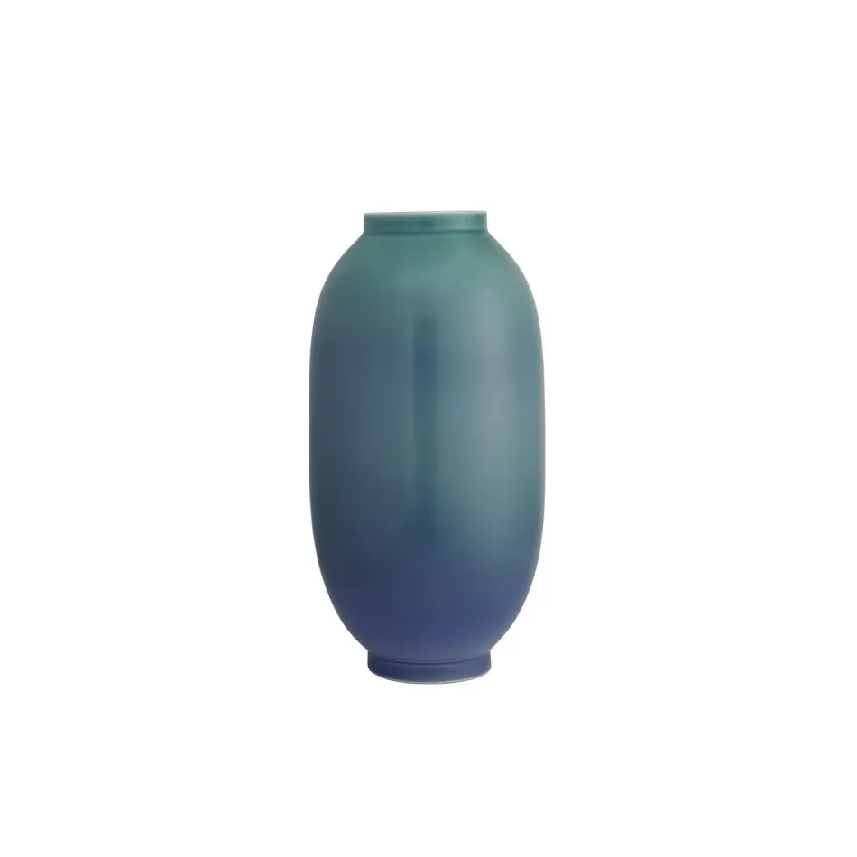 Lozenge Vase, Verdigris & Blue 17"x9.5"