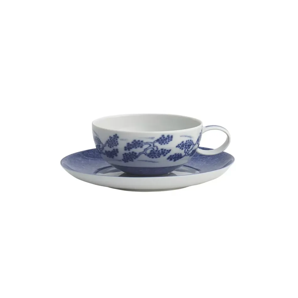 Blue Shòu Breakfast Cup & Saucer