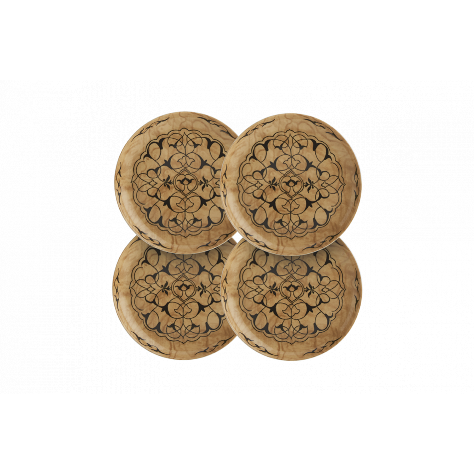 Curly Pine Canapé Plates Set Of Four 5.5"